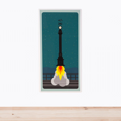 Obelisco rocket - Impresión giclée - Héctor Francesch